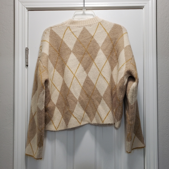 Lulus Collegiate Cutie Ivory Multi Argyle Sweater - Picture 7 of 9